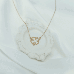 پلاک زنجیر متصل گل